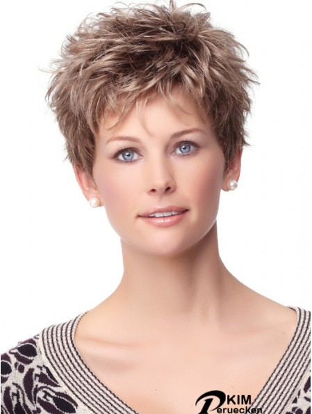 Curly Synthetic Perücken mit synthetischen Capless Boycuts Curly Style