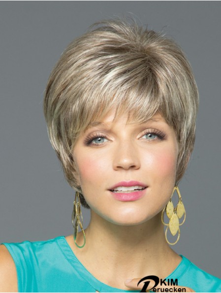 Perücken aus synthetischer Spitze für weiße Frauen Monofilament Straight Style