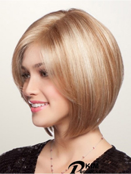 Kurze synthetische Spitze Perücken Bobs schneidet blonde Farbe