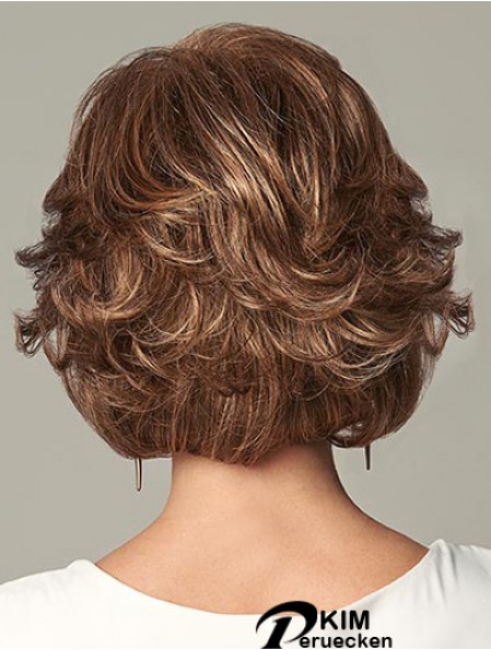 Flexibilität Auburn Chin Kinn geschichteten gewellten glueless Lace Front Perücken