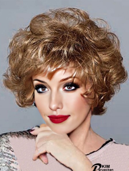 Curly Blonde Perfect Short Classic Perücken
