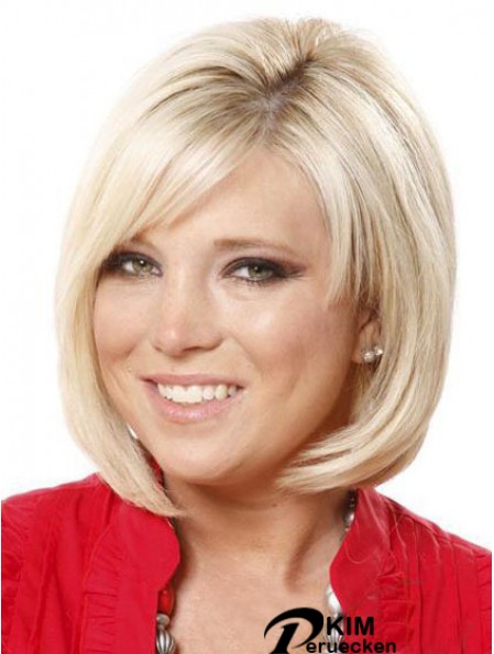 Spitze vorne Kinn Länge gerade blond Online Bob Perücken