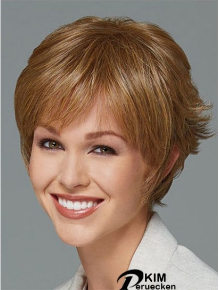 Kurze Boycuts Straight Blonde Neue synthetische Perücken