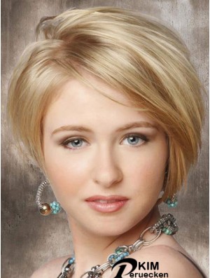 Glueless Synthetic Lace Front Perücken Kinn Länge Lace Front Straight Style