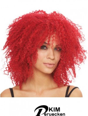 Versaute mit Pony Schulterlange rote Art Spitze Front Perücken