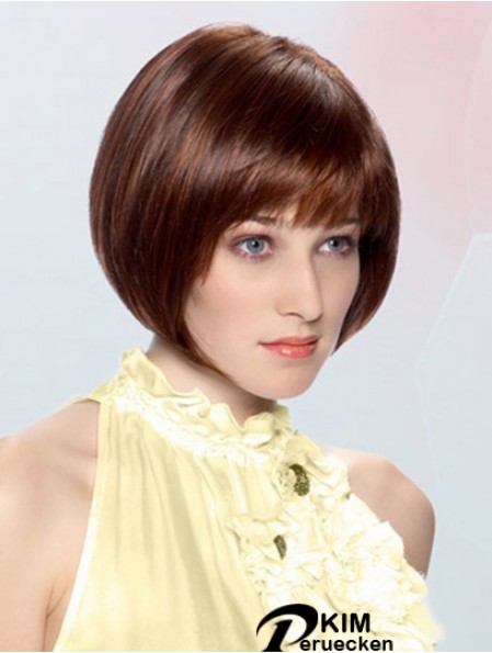 Straight Chin Länge Auburn 10 Zoll Lace Front Durable Bob Perücken