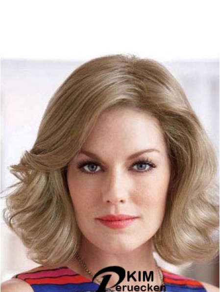 Wellenförmige blonde Frisuren Kinnlänge klassische Perücken