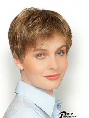 Beste 6 Zoll gerade blonde Boycuts kurze Perücken