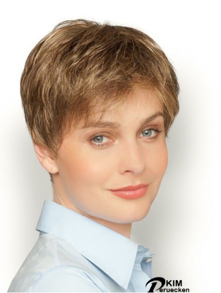 Beste 6 Zoll gerade blonde Boycuts kurze Perücken