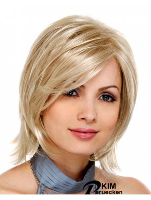 Blonde synthetische Spitze Front Perücken Bobs Haarschnitte Kinnlänge