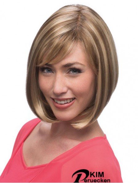 Kinnlänge Blond Stilvolle 12 Zoll gerade Bob Perücken