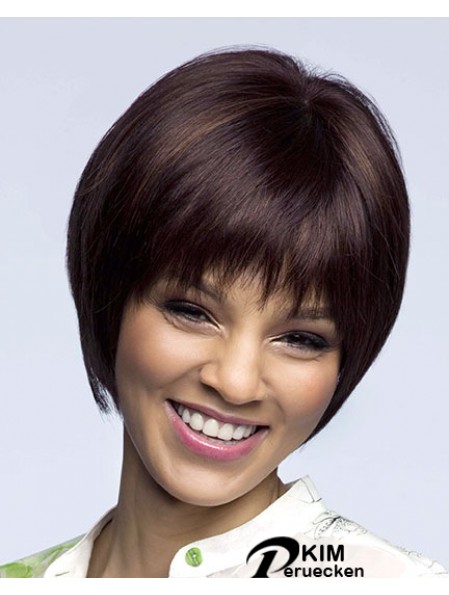 Gerade Kinnlänge Auburn 8  inchLace Front Hochwertige Bob Perücken