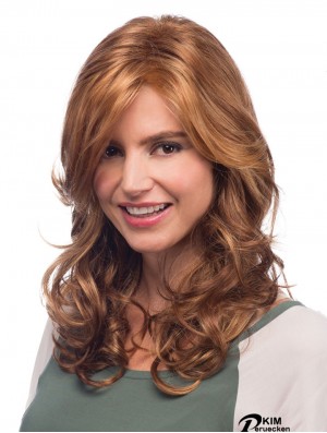 Wellig mit Pony Lace Front Neue 20 Zoll blonde lange Perücken