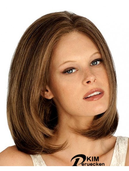 Kinnlänge gerade Spitze vorne Auburn stilvolle Bob Perücken