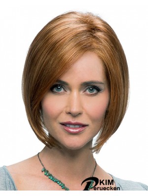 Gerade Kinnlänge Auburn 10  inchLace Front Modern Bob Perücken