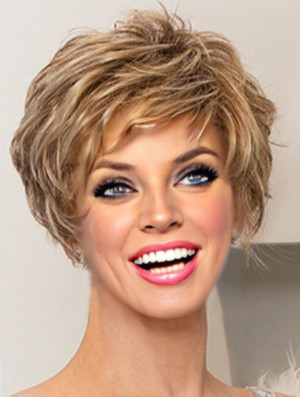 Unglaubliche 8  inchWavy Blonde Classic Short Perücken