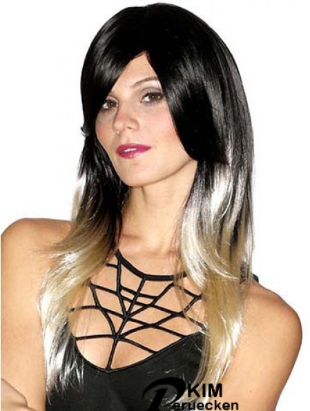 Straight Style 20 Zoll Ombre / 2 Tone Mit Pony Lange Perücken