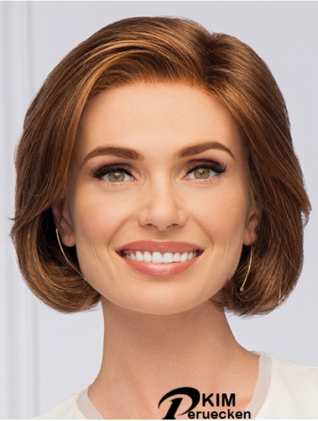 Auburn Wavy Monofilament Bobs 10 Zoll synthetische Perücken Frauen