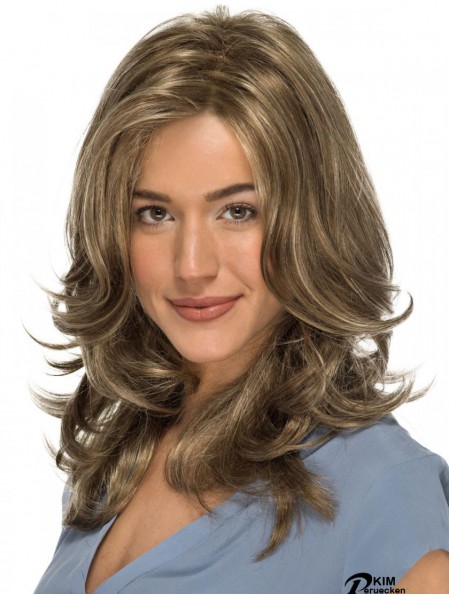 Ohne Pony Blonde Wavy 15 Zoll Lace Perücken