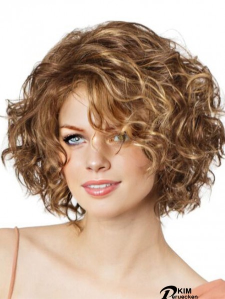 Lace Front Curly 11  inchBlonde Bob Cut Perücken