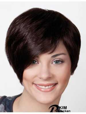 Black Boycuts Short 8  inchStraight Synthetic Monofilament Perücke Sale
