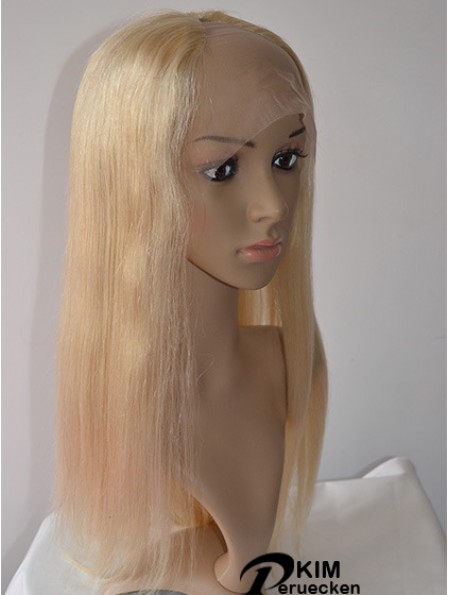 20 Zoll Lace Front Straight Blonde Wunderschöne U-Teil Perücken