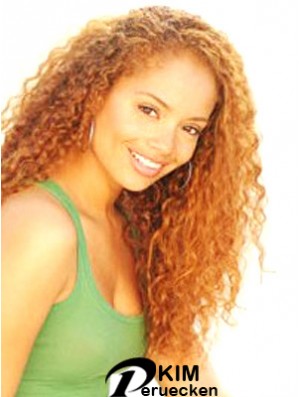 Lockig ohne Pony Lange Auburn Soft Lace Front Perücken