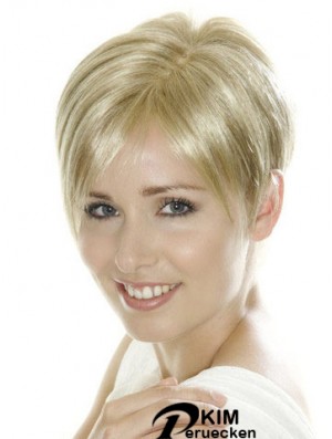 Weiche blonde kurz geschnittene gerade Boycuts Lace Front Perücken