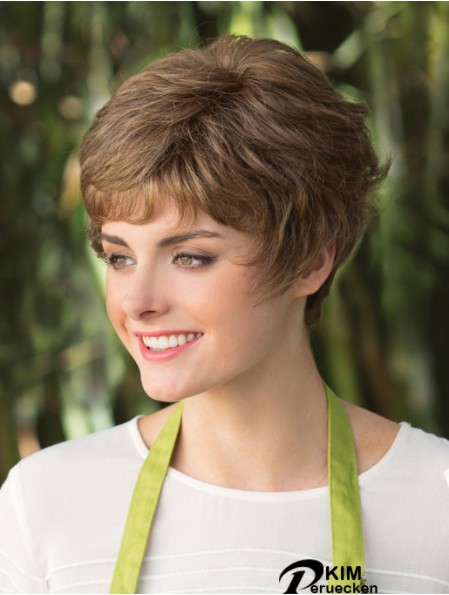 8  inchIdeal Curly Boycuts Blonde Short Perücken