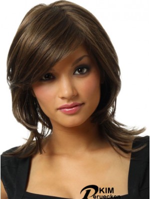 14  inchFashion Brown Layered Monofilament Perücken