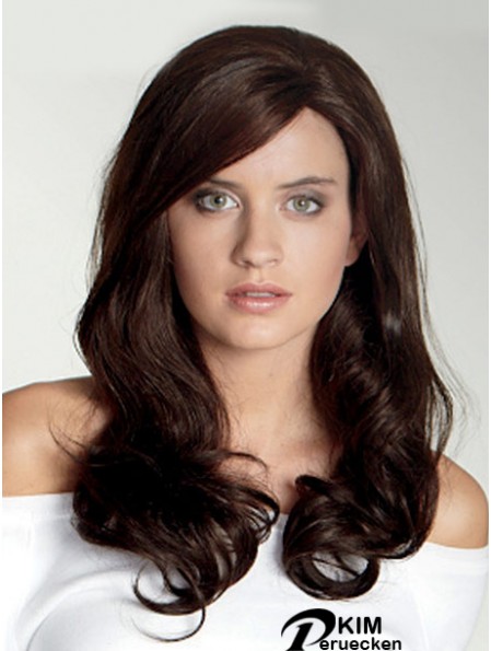 Wellig mit Pony Long Auburn Schöne Lace Front Perücken