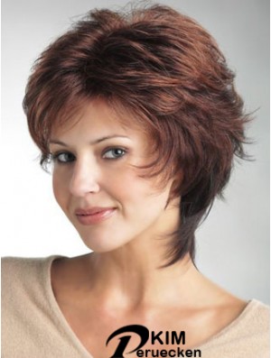 Monofilament Damen Perücken Mit Synthetic Wavy Style Layered Cut