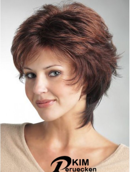 Monofilament Damen Perücken Mit Synthetic Wavy Style Layered Cut
