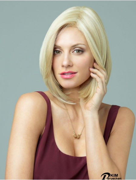 12  inchTrendy Straight Layered Blonde Short Perücken