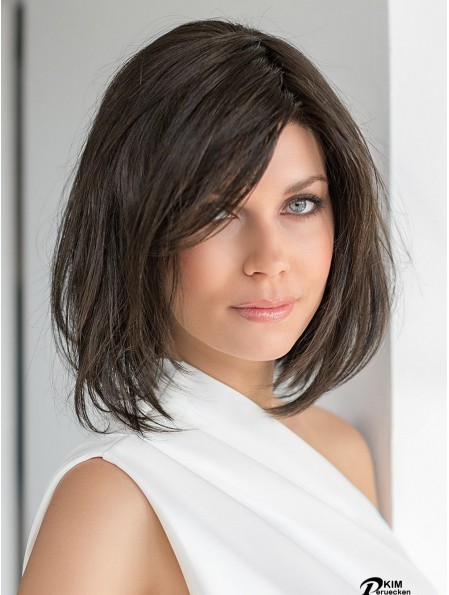 10 Zoll Kinnlänge 100% handgebundene braune Bob-Frisuren