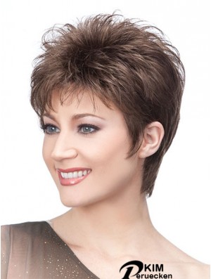 Browns Perücken Mit Capless Cropped Length Straight Style