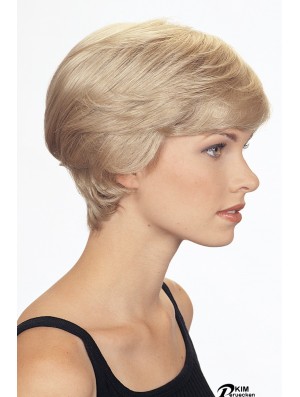 Boycuts Wellige Blonde Capless No-Fuss Short Perücken