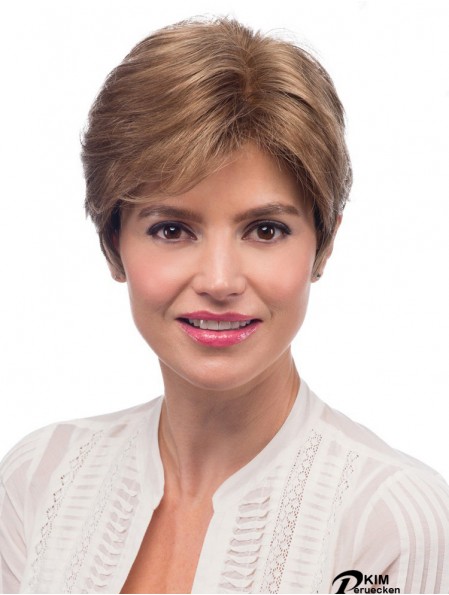 Blonde Lace Front Perücken Short Length Layered Cut Wavy Style