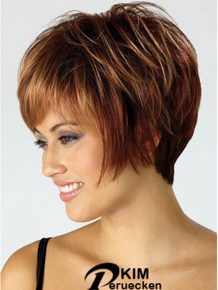 Bobs Straight Auburn Capless Beste kurze Perücken