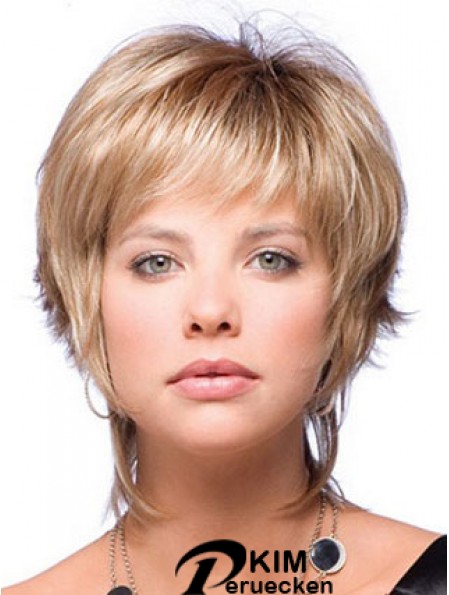 Boycuts Straight Blonde Capless Schöne kurze Perücken