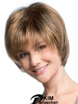 Bobs Straight Blonde Capless freche kurze Perücken