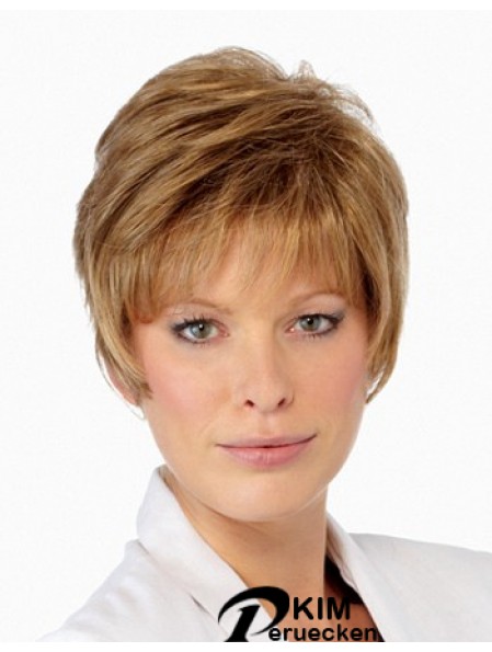 Boycuts Cropped Blonde Straight Erstaunliche Petite Perücken