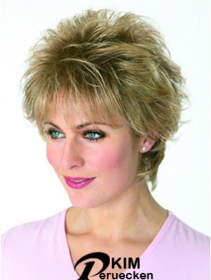 Boycuts Wellige Blonde Capless Günstigste Kurze Perücken