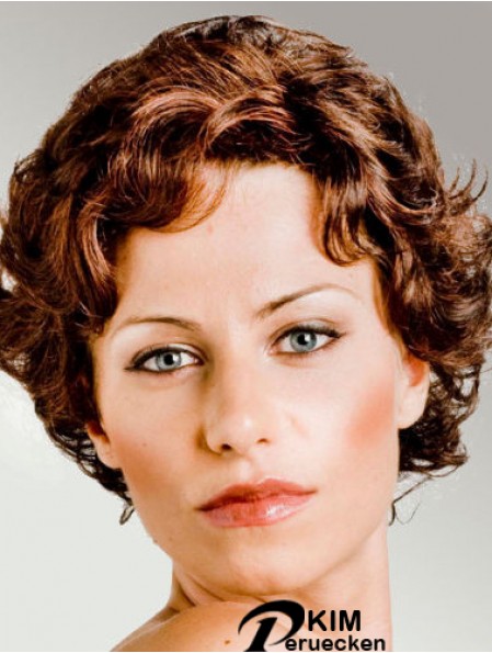 Curly Auburn Günstige kurze klassische Perücken