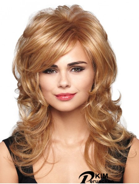 Frisuren Blond Wellig Mit Pony Capless Lange Perücken