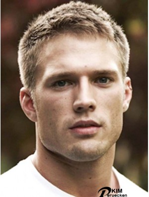 6  inchRemy Human Blonde Capless Beste Herren Perücken In England