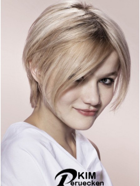 Capless Grey Short Straight 8  inchBlonde Mode Mode Perücken