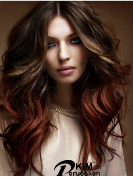 Beste Ombre / 2 Tone Long Wavy Layered 20  inchHuman Lace Perücken