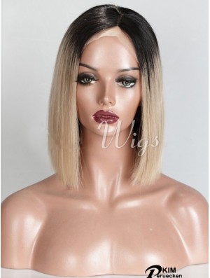 Kinnlänge Ombre / 2 Tone Straight Bobs Unglaubliche Afroamerikaner Perücken