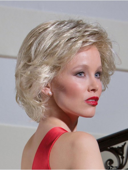 Wellige Blondine Günstigste Kurze Klassische Perücken